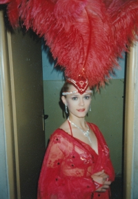 In the variety theatre U Nováků, Prague, 1995