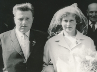 Wedding photograph of the parents of the witness, 3 April 1965