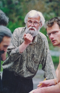 Jiří Růžička at his last direction of the Dragenblut performance in Switzerland in 2005