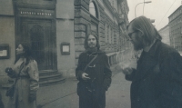 From left Erika Gosmanová, Pavel Veselý, Štěpán Kosík, ca. 1983