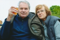 With his second wife Maria, 2012