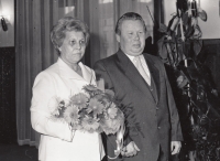 Wedding photograph - witness with her second husband, early 80s