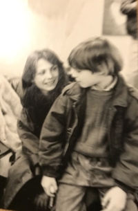 Vlasta Voskovcová se synem Jonathanem