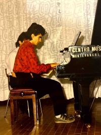 Kvido Sandroni, vystoupení na koncertě hudební školy, květen 1987, Firenze