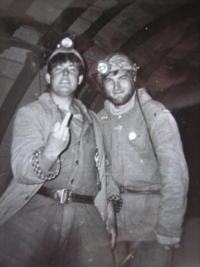 At the mine, 1993