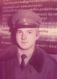 At the military service, January 1980
