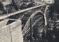 Construction site of a bridge on which Josef Straka's father worked