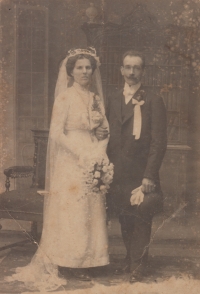 Mother's parents: Blažena née Lišková and Josef Duštíra