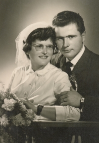 Marie Vlčková's wedding photo, 7 May 1961