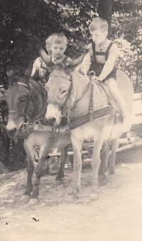 With brother Jaroslav