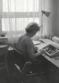 At work in the accounting office, 1980s