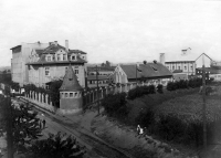 František Havránek's mill facility in Pečky on a period photograph