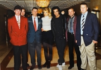 David Vedral as bodyguard of Claudia Schiffer and David Copperfield, 1994