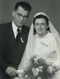 Jiří Ruml, prosinec 1950, svatba Chrudim, manželka Marie, roz. Smetánková