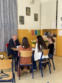 Stanislav Křeček during the interview for the Stories of Our Neighbours project
