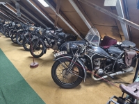 Part of the motorcycle collection in the Museum of Historical Vehicles Pořežany