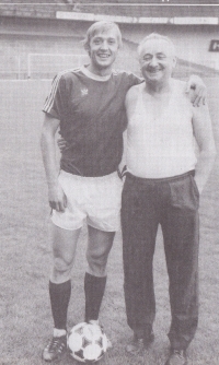 Jan Berger s kustodem Harry Hrubým, 80. léta