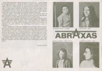 Koncertní propagační leták hudební skupiny Abraxas, 70.–80. léta