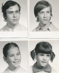 Milada Fiedlerová's children - stepsons (top) and daughters (bottom), 1990s