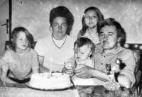 František Jiříček with his own family in the early 1970s