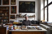 Zbyšek Sion in the studio in his native house in Polička, 2022