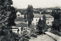 Plaveč Castle in a historical photograph