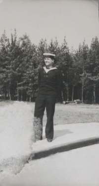 Tadeusz Wilk during his service in the Polish Navy