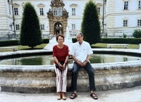 With his sister Dana. Valtice, 2004