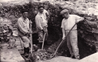 Ludmila Müller's father Jan Janoušek as a bricklayer