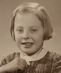 Věra Voženílková at the age of seven