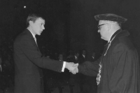 Graduation ceremony at the Czech Technical University, 1969