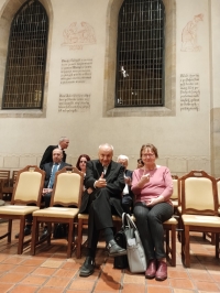 With partner Katka in Bethlehem Chapel, Prague, 25 November 2025