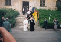 Výroční slavnost města Teplá, Alfred Milan Satke v černém taláru, rok 2005