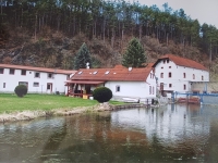 Residential buildings, a small hydroelectric power station and Elektroskanzen in Šlovice, 1980s