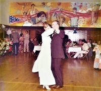 Bonnie and Josef Šedivec pictured at their wedding at the Czech Sokol hall in Los Angeles