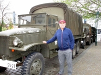 Josef Šedivec during the celebration of the liberation of Pilsen by the American army