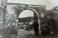 Remains of the gate to the farm