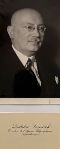 The grandfather of the witness Ladislav Tvarůžek, director of CTK, 1924