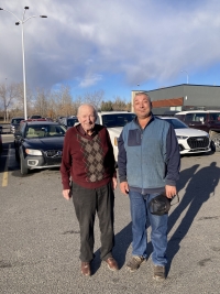 With his son Jan, Calgary, 2025