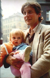 Zdeněk Lukeš s dcerou Veronikou Lukešovou, 1986