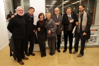 Exhibition on Prague functionalism in NYC, Zdeněk Lukeš second from left, 2015