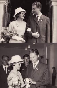 Svatební fotka Zdeňk Susy s jeho manželkou
