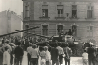 Srpen 1968 v Šumperku. Autor fotografie Stanislav Pavlík