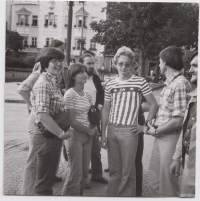 Trip to Italy with the Czech Catholic Church, 1980s (Ondra with glasses)