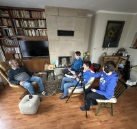 Nahrávání rozhovoru s Pavlem Benešem pro projekt Příběhy našich sousedů 