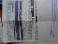 Censored letter for Leopold Kuncl to Bory prison