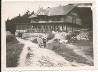 Dagmar with sister and mother in Tatry mountains (1936-37)
