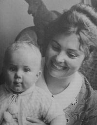year 1973 - with her daughter Ester
