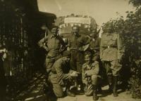 V.K., on right, in Kyje - 1945