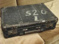 Suitcase for the journey to Terezín with my transport number